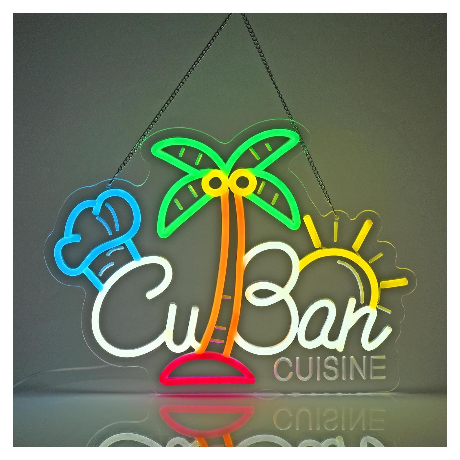 Letrero de Neón LED Cocina Cubana CNBEYOUNG 40.9x30.9 cm