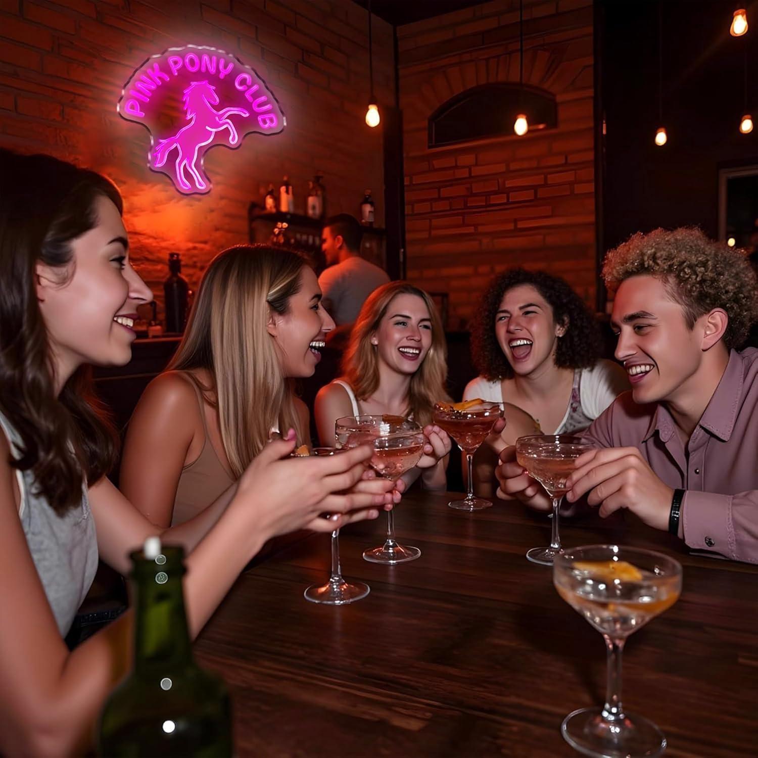 Luz de Neón LED Rosa DUOLIYBC 40.6x35.6 cm Decorativa