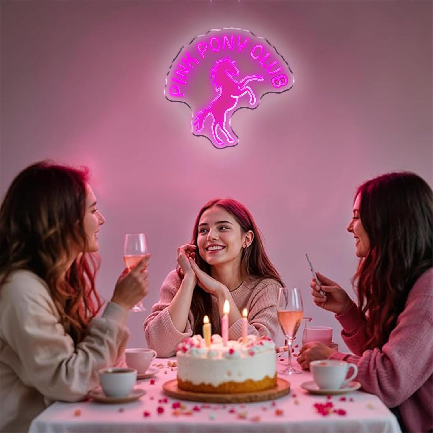 Luz de Neón LED Rosa DUOLIYBC 40.6x35.6 cm Decorativa