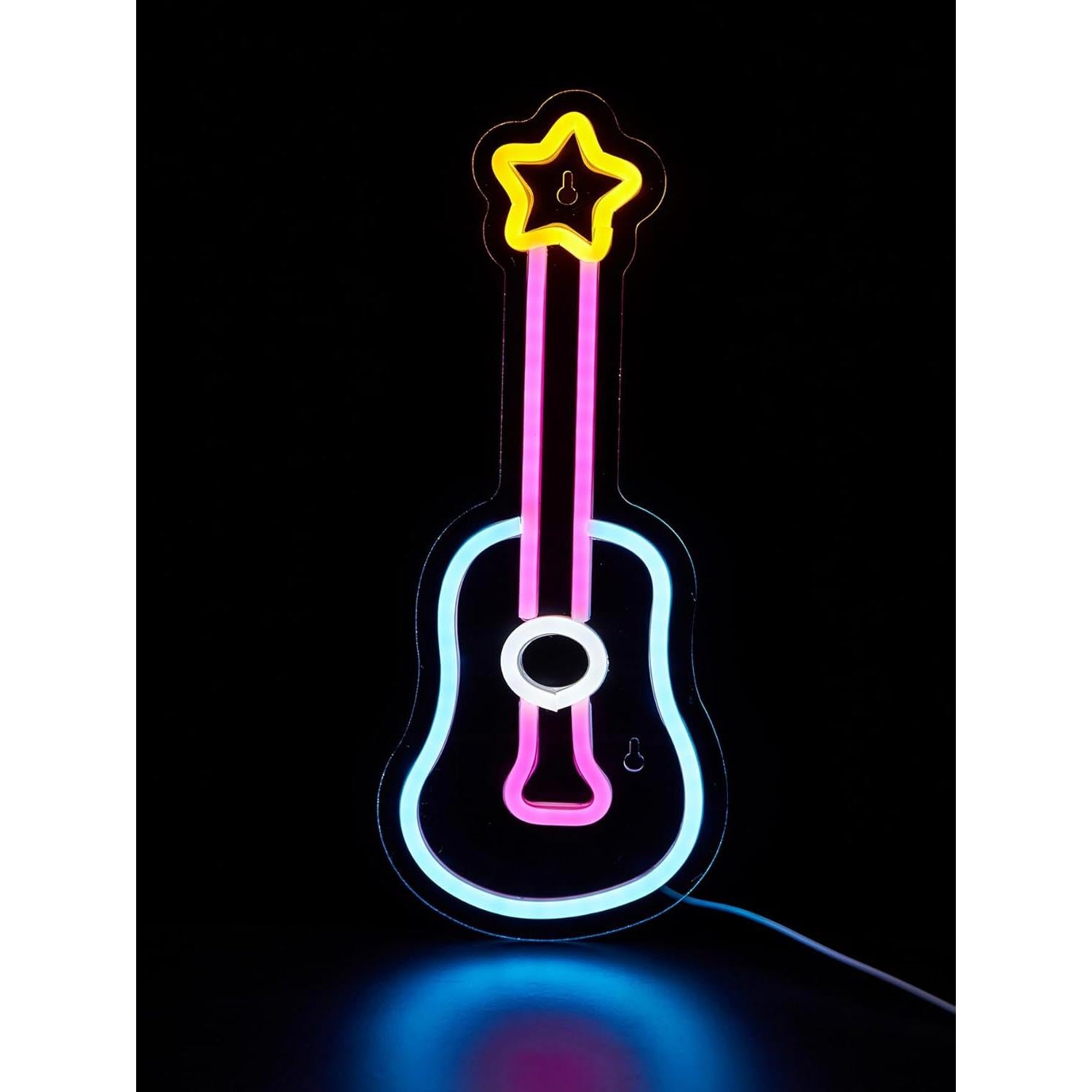 Luz de Neón de Guitarra LED Cusgazy - Decoración USB 35.88 cm