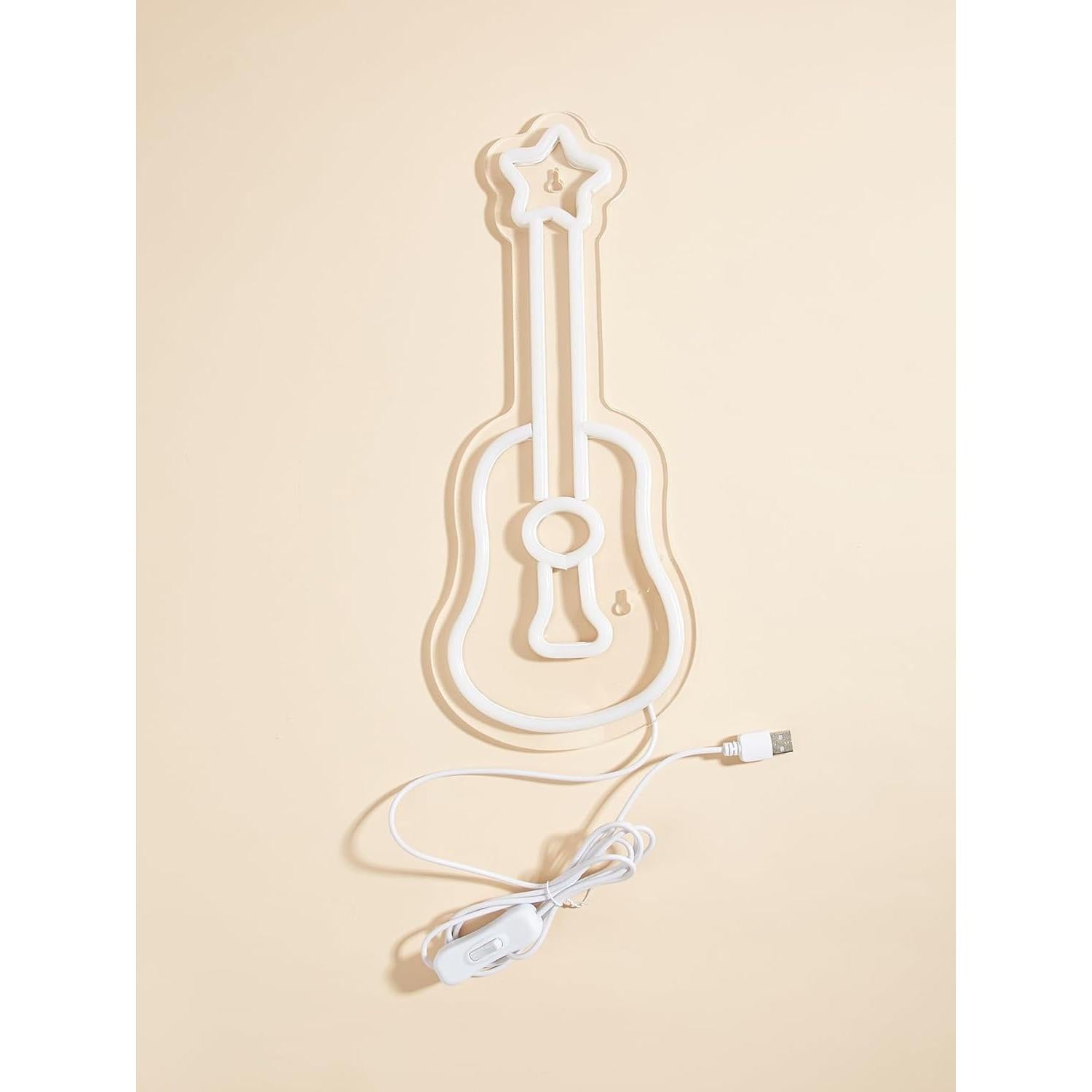 Luz de Neón de Guitarra LED Cusgazy - Decoración USB 35.88 cm