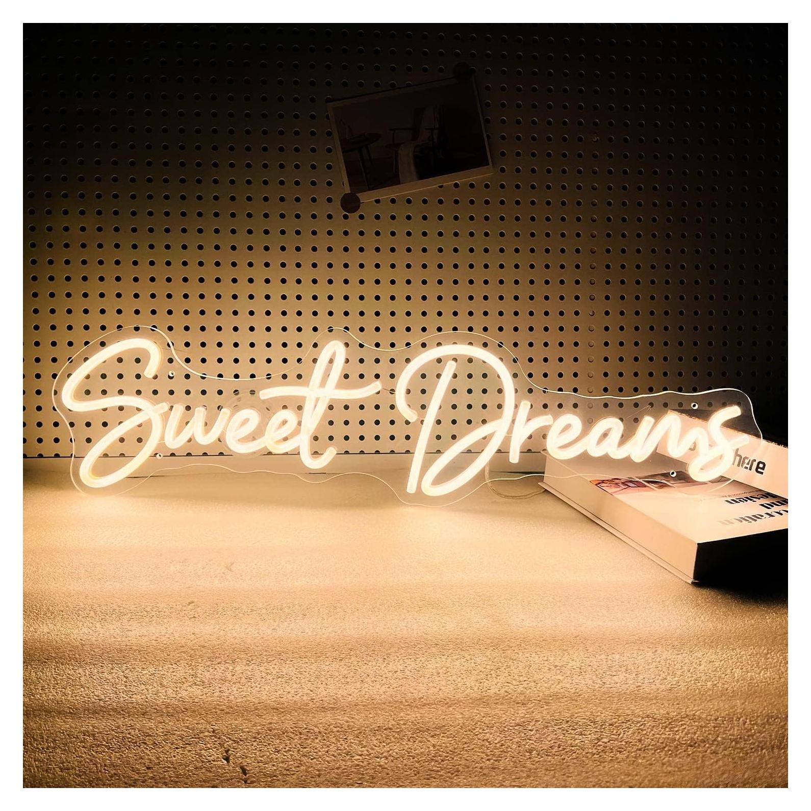 Letrero de Neón Sweet Dreams Neooglroad 63.5x16.3 cm Decoración