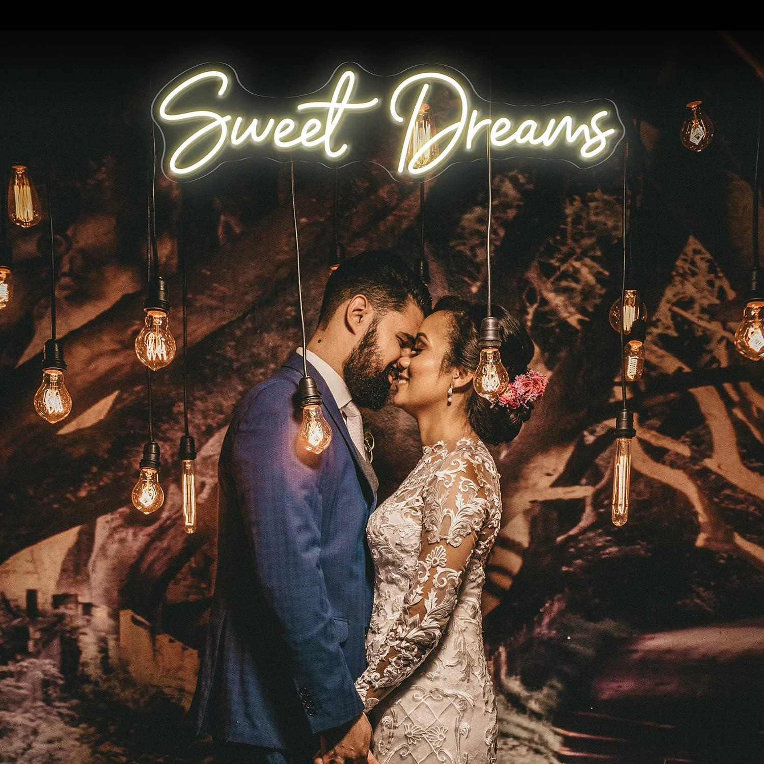 Letrero de Neón Sweet Dreams Neooglroad 63.5x16.3 cm Decoración