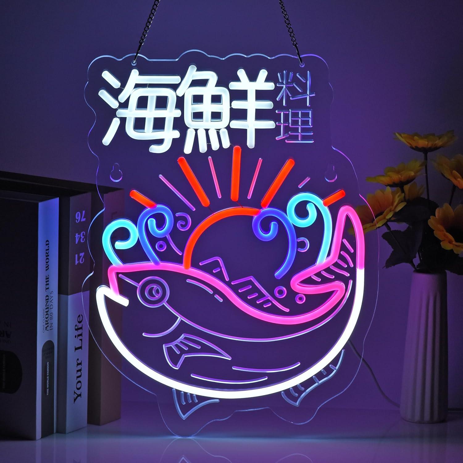 Cartel de Neon Japonés CNBEYOUNG 40.96x29.97 cm USB Regulable