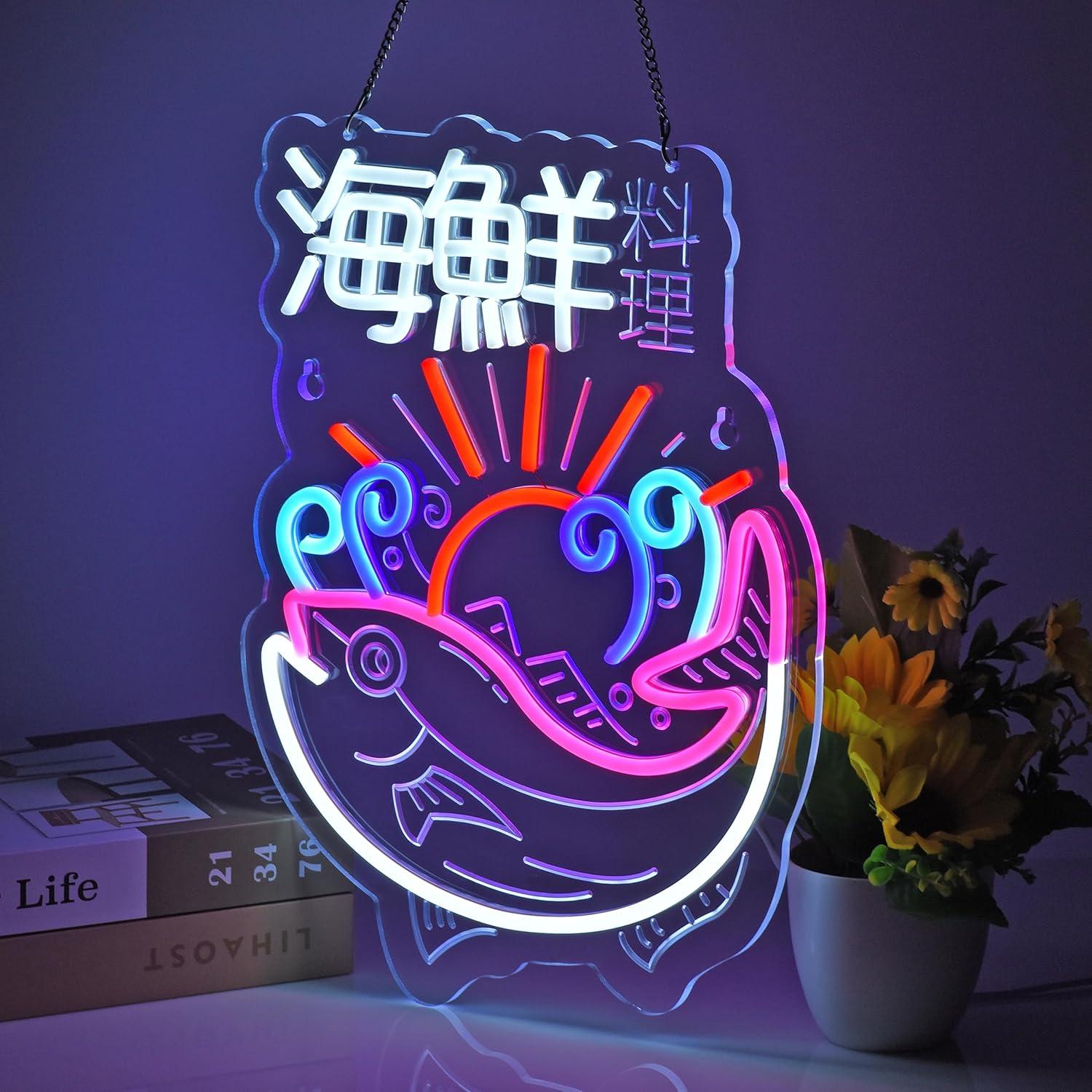 Cartel de Neon Japonés CNBEYOUNG 40.96x29.97 cm USB Regulable
