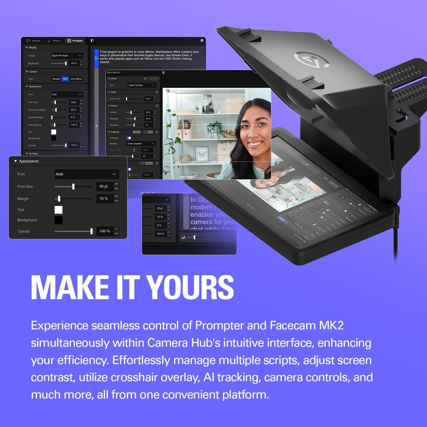 Teleprompter Premium Elgato con Webcam Full HD 1080p