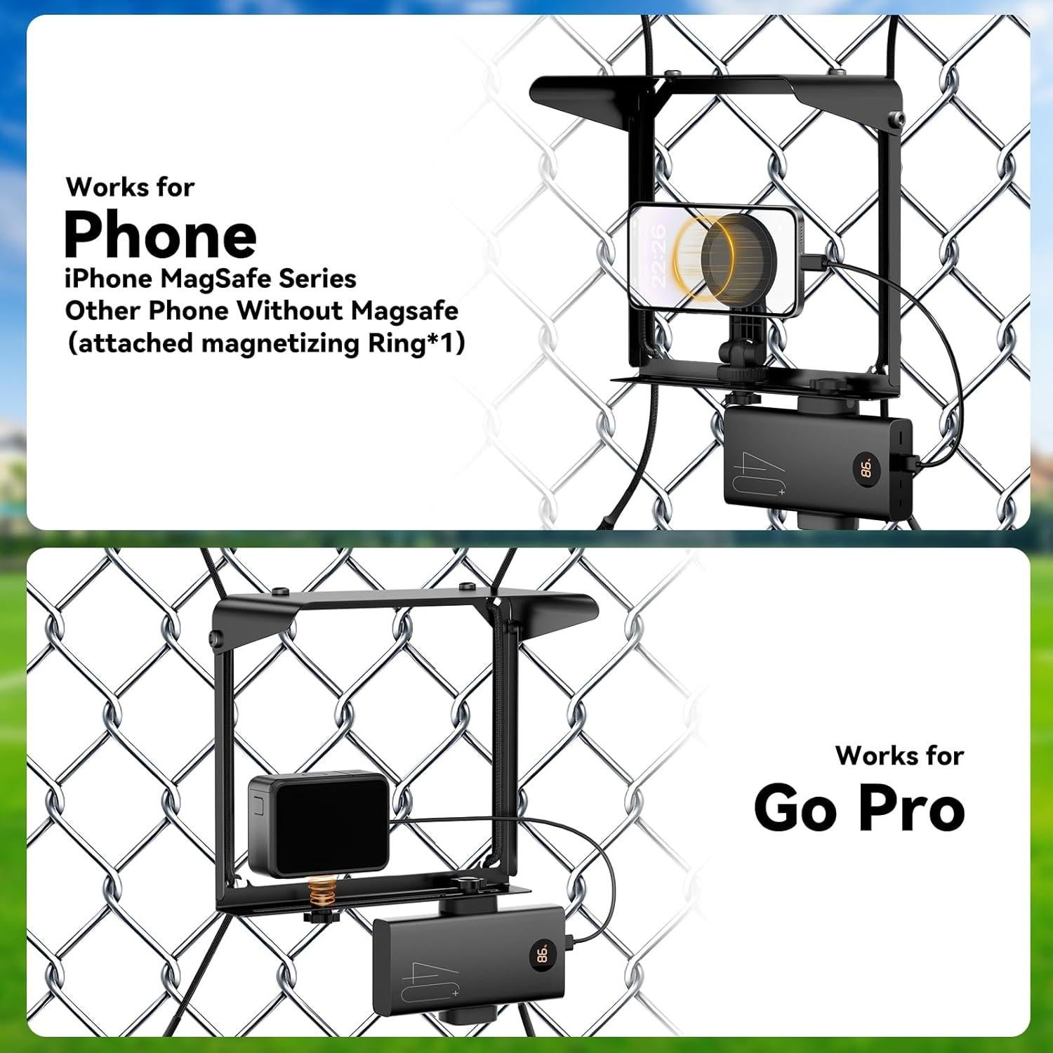 Soporte Magnético para Cerca CloudValley - Ajustable, Compatible con iPhone y Cámaras