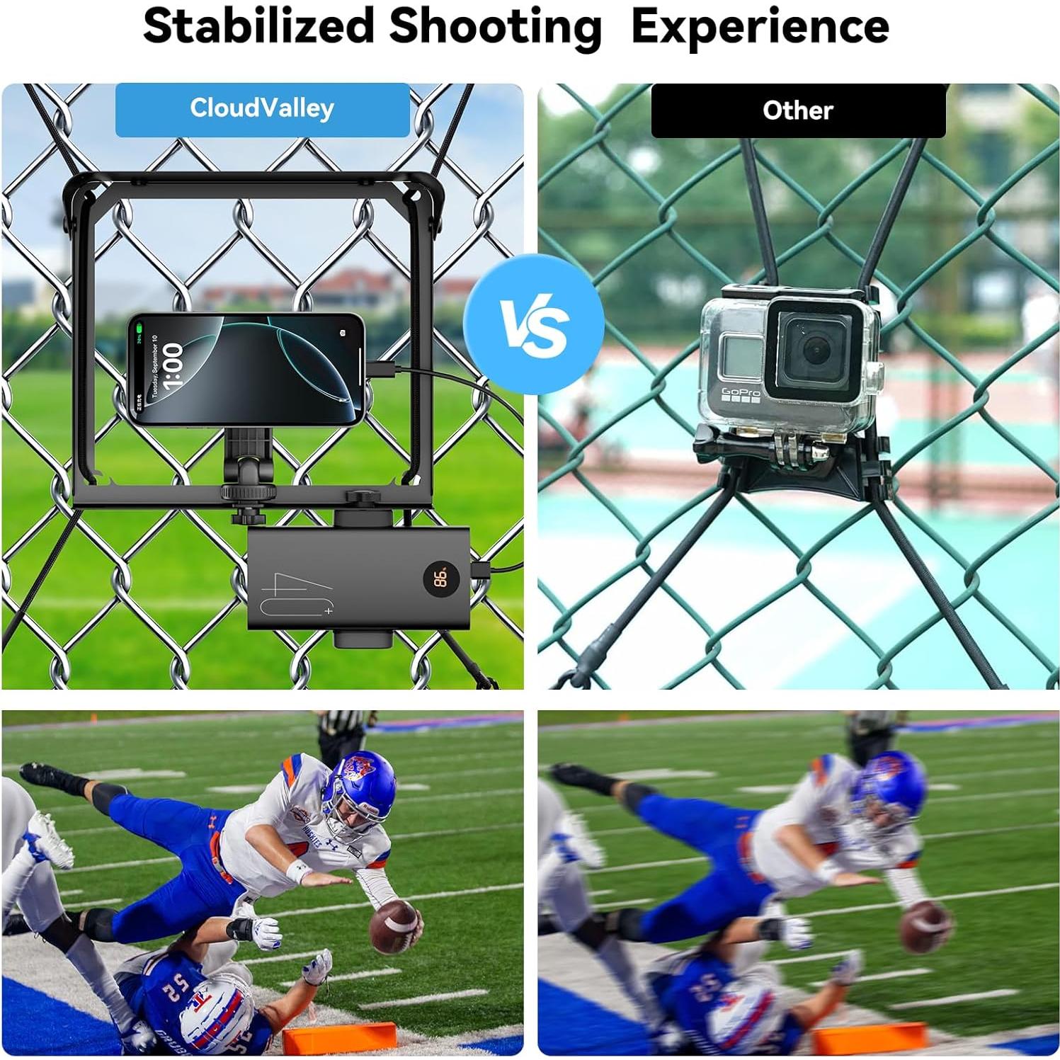 Soporte Magnético para Cerca CloudValley - Ajustable, Compatible con iPhone y Cámaras