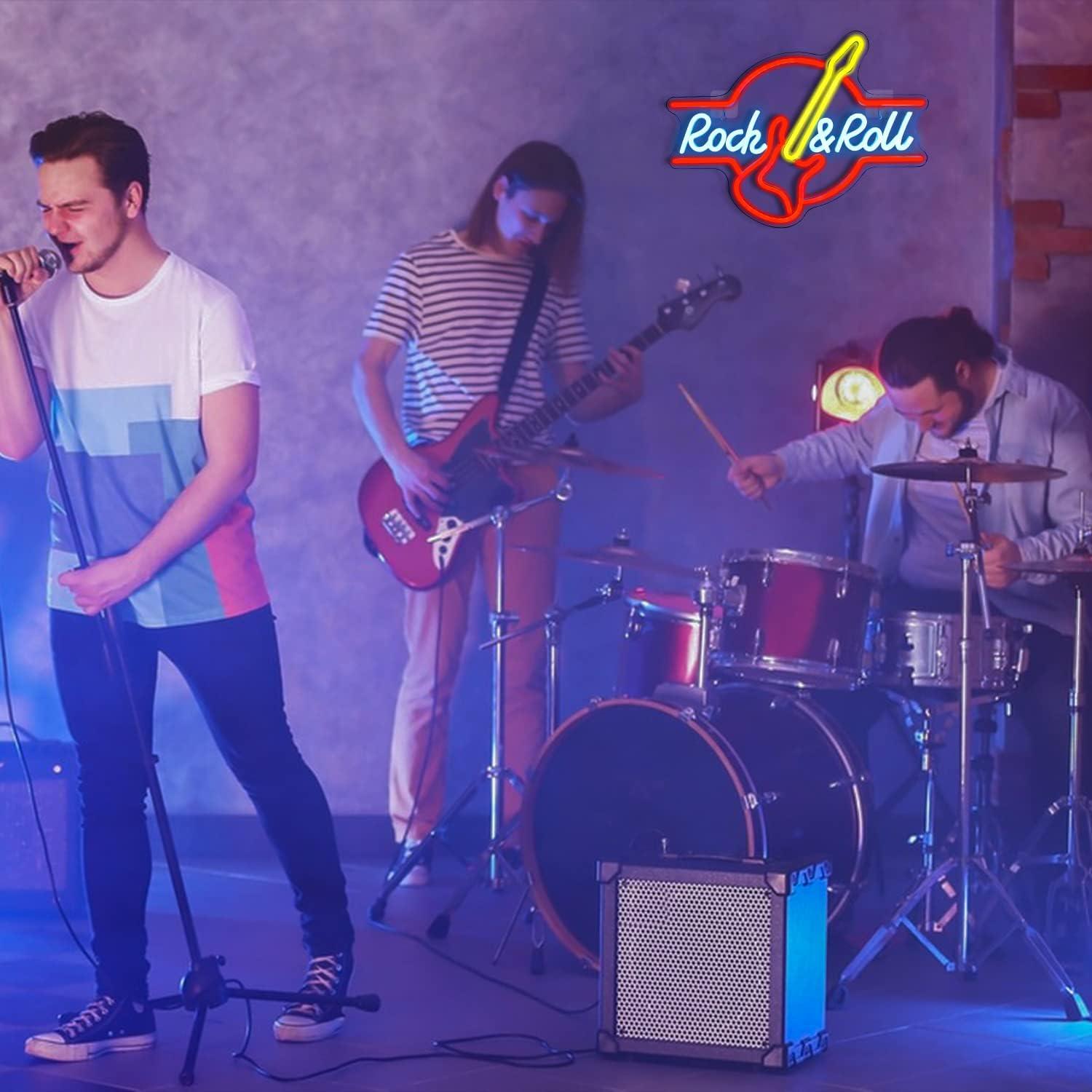 LooKLight Guitarra Neón LED 42x32 cm Decoración Musical