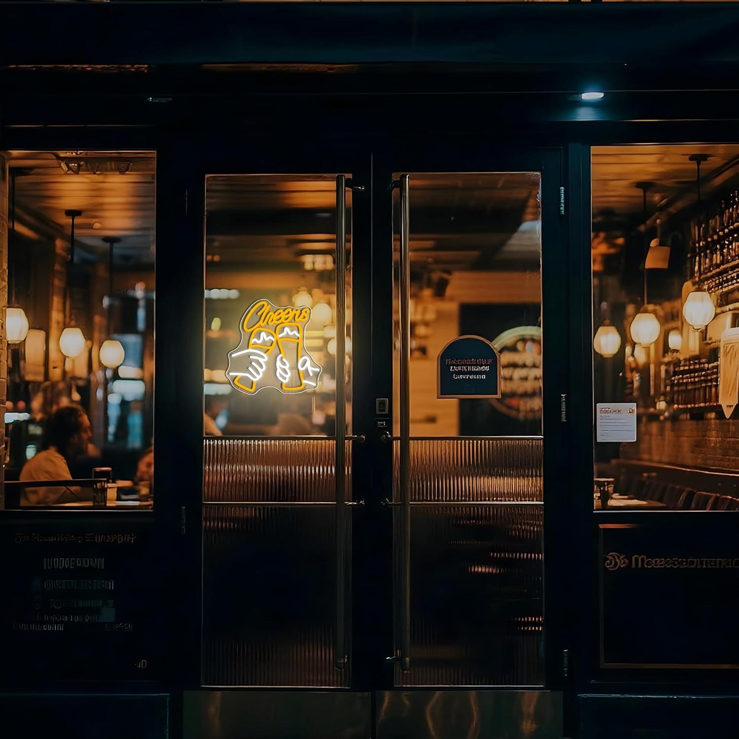 Luz de Neón WIOSOUL Cheers LED 35x33cm para Bar y Fiesta