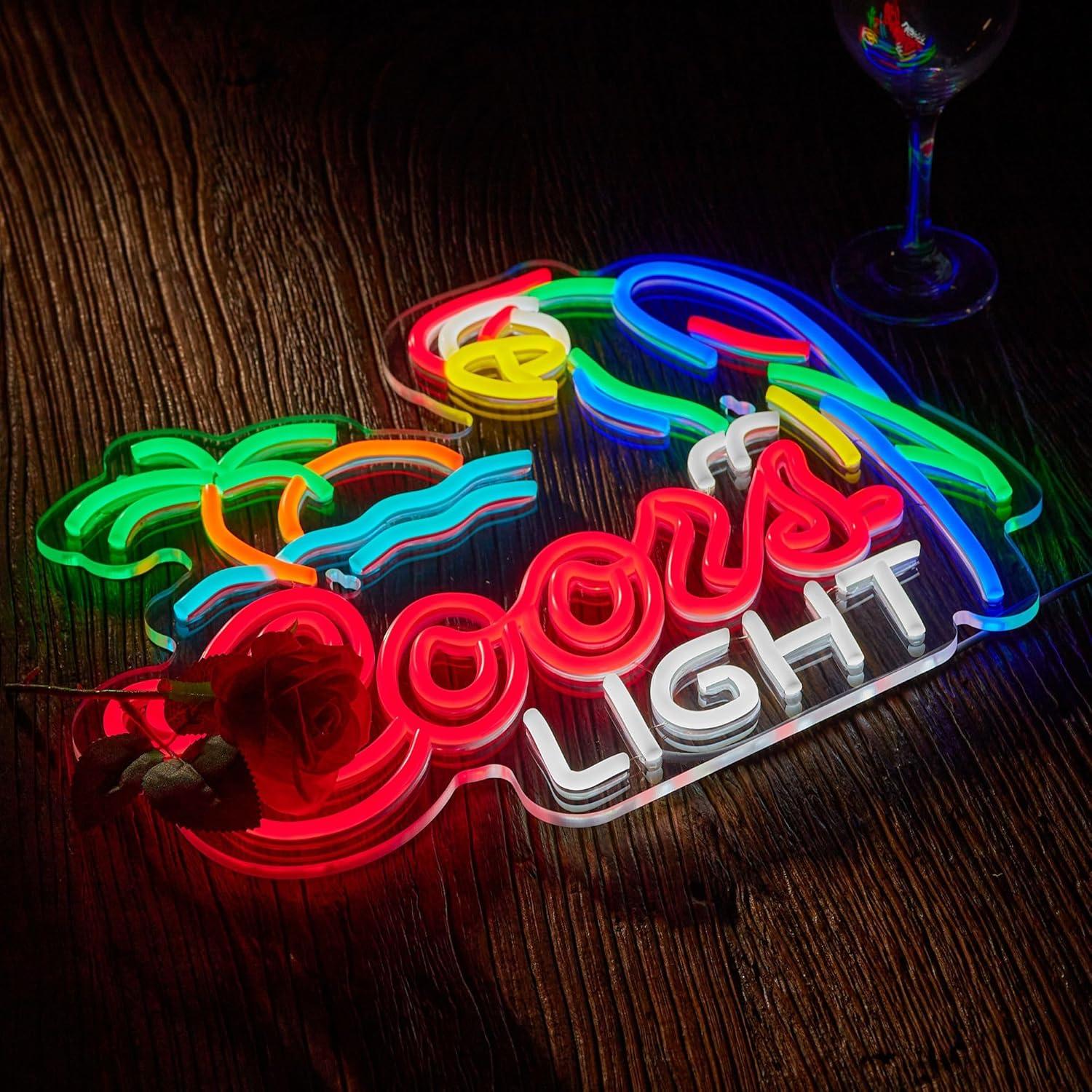 Luz de Neón de Cerveza GuarzFun Loro Azul 42x32cm USB