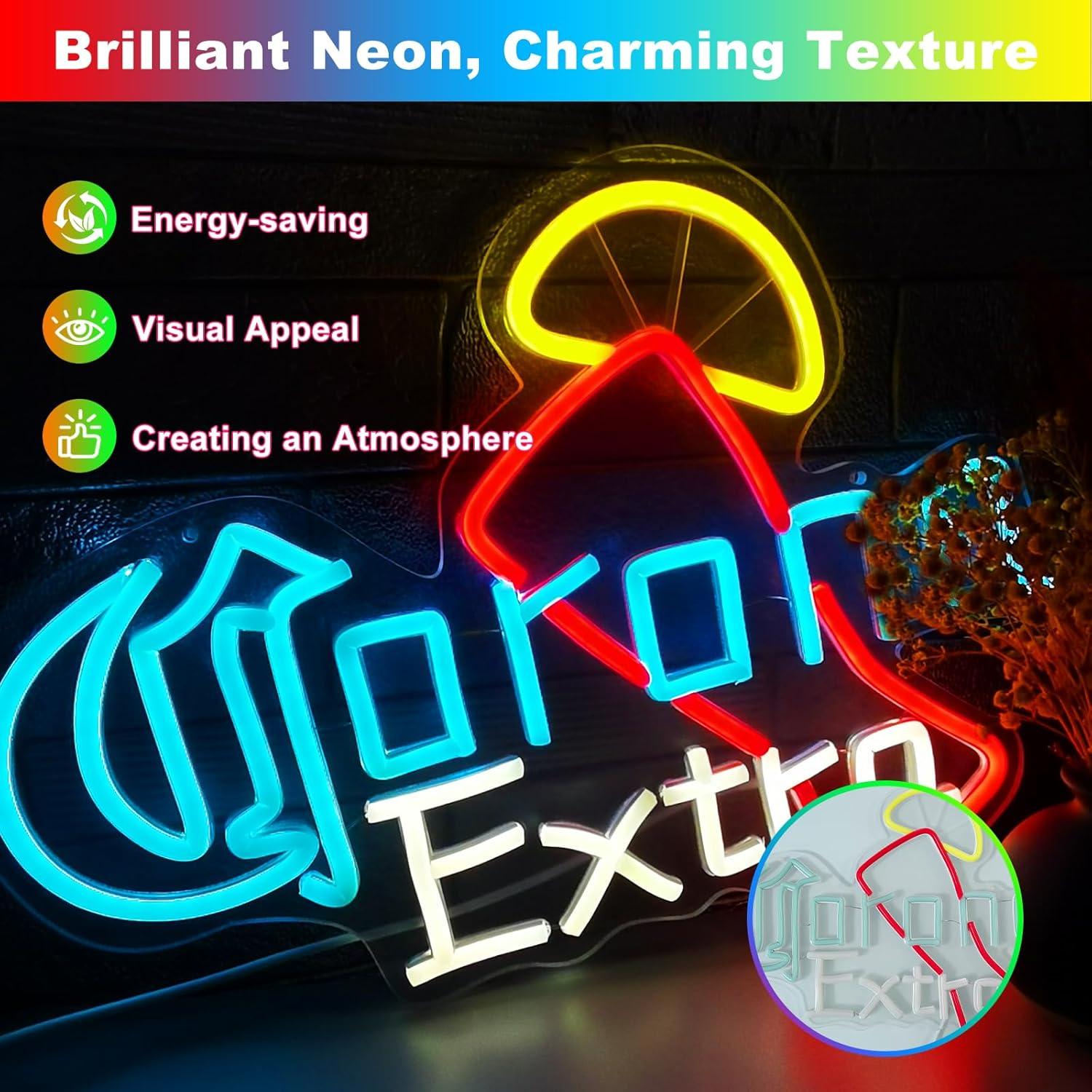 Cartel de Neón de Cerveza EZMYMA LED Regulable 42x31cm