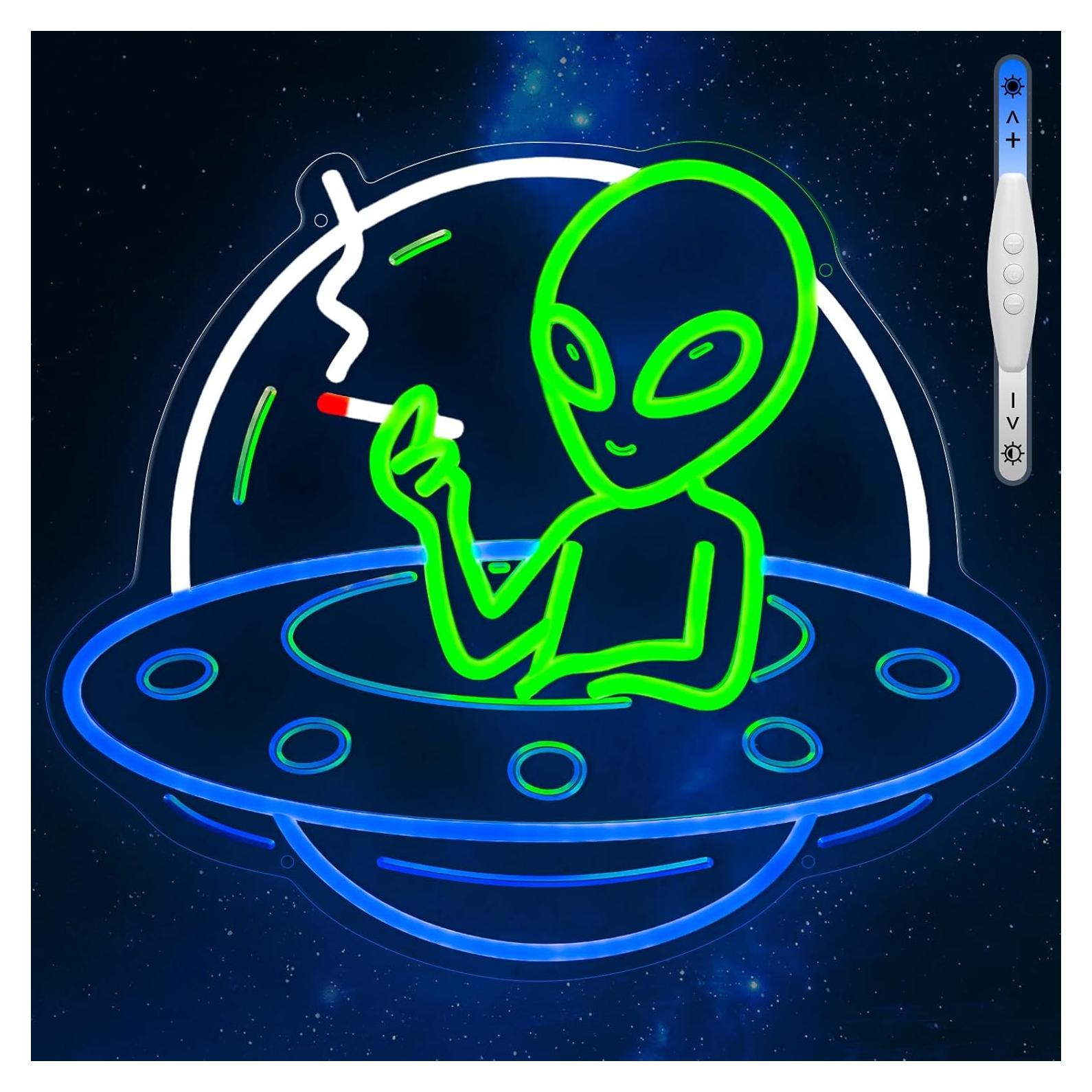 Cartel de Neón Alienígena ADKALIV LED Dimmable 35x30.5cm