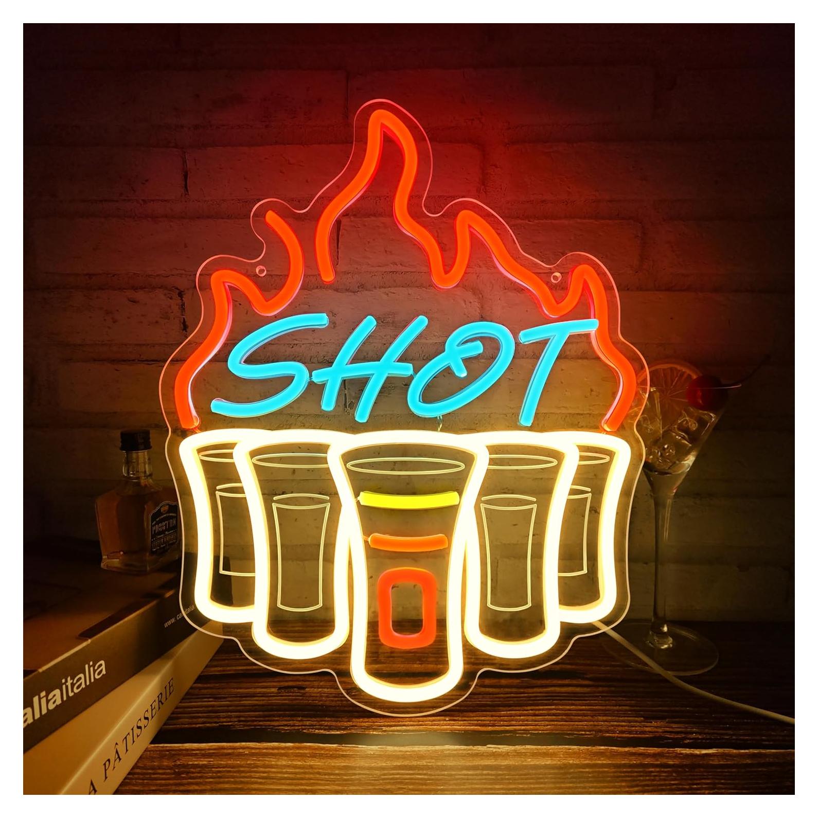 Letrero de Neón Shot HY LED Regulable 37.1x29.5cm
