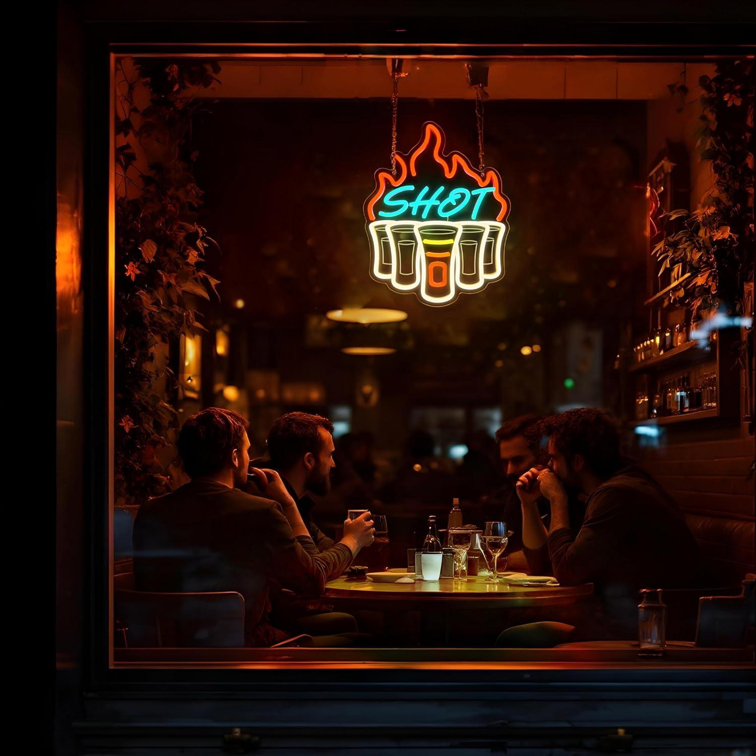 Letrero de Neón Shot HY LED Regulable 37.1x29.5cm