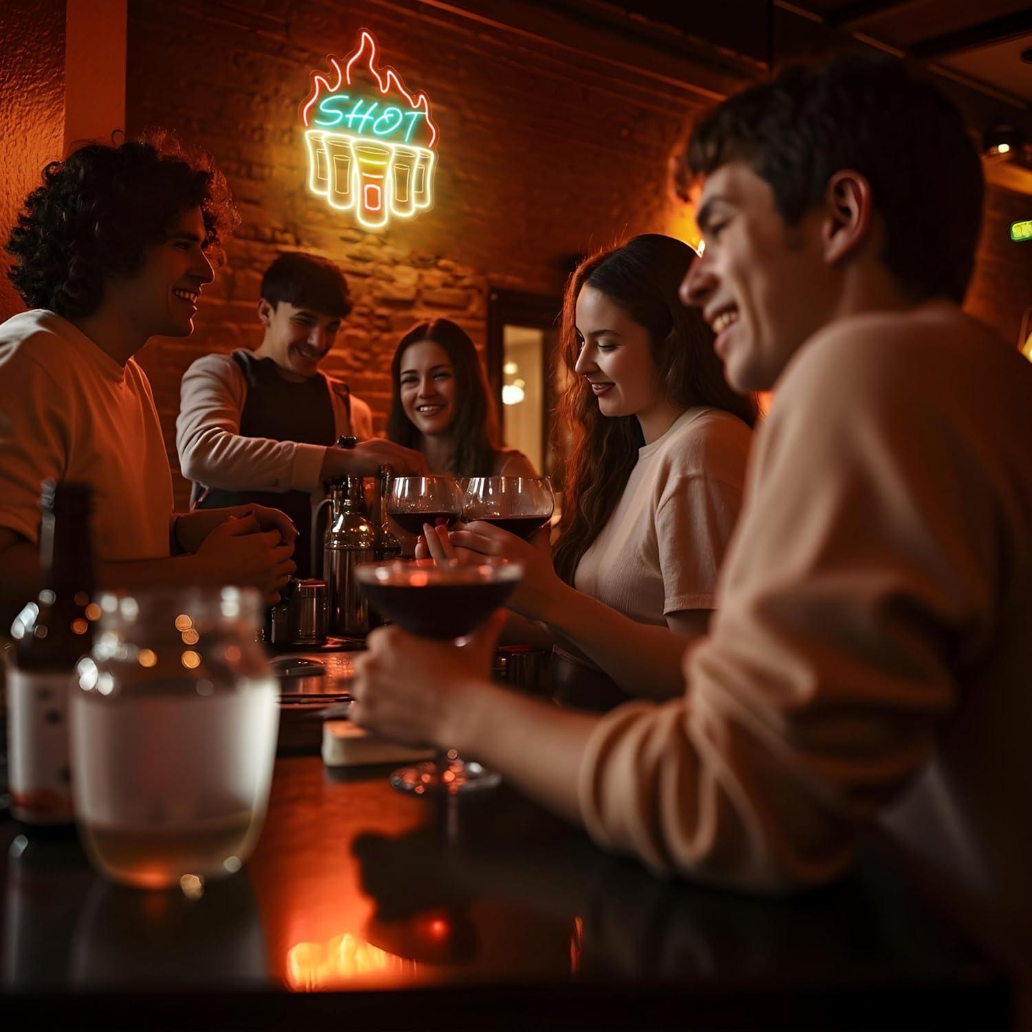 Letrero de Neón Shot HY LED Regulable 37.1x29.5cm