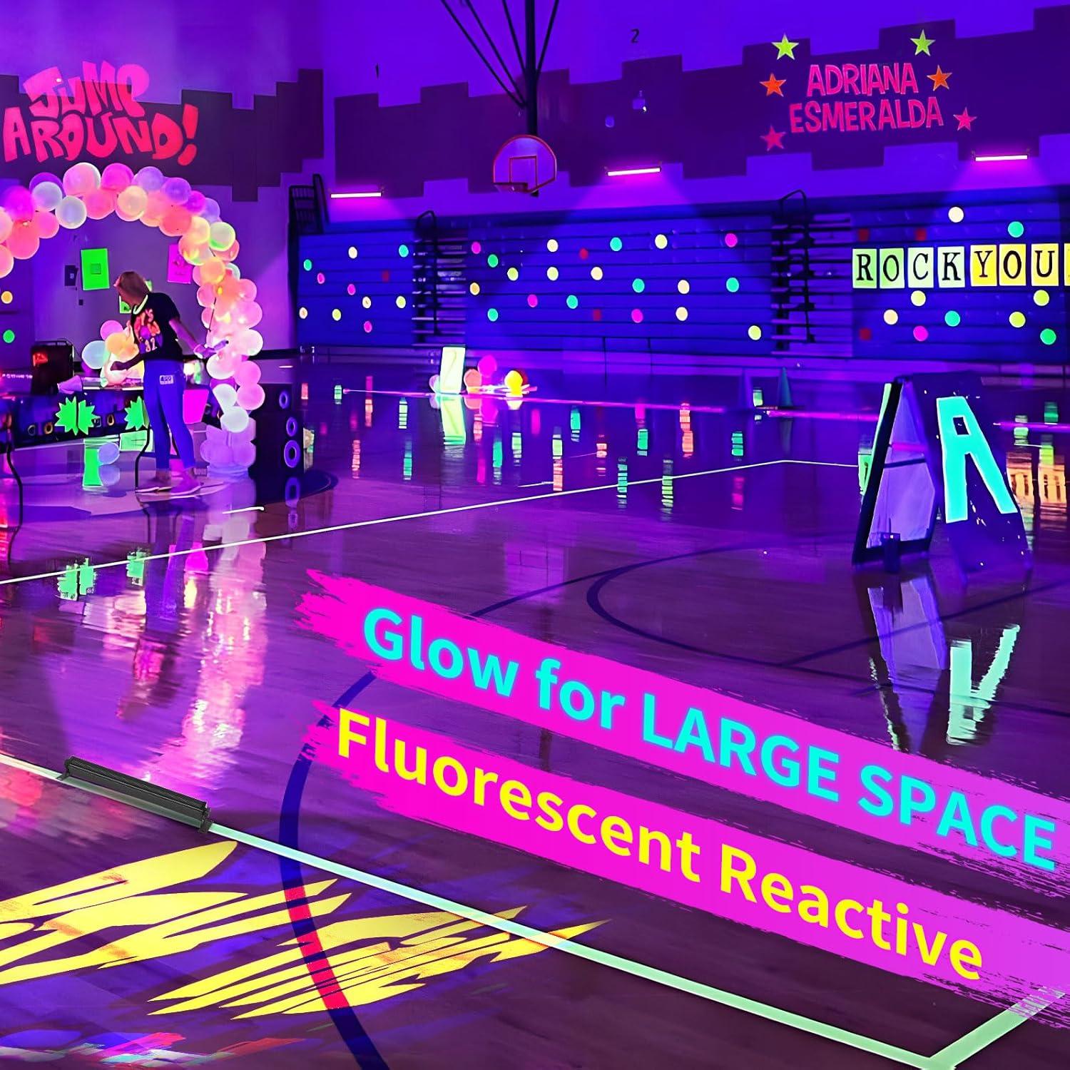 Paquete de 4 Luces Negras LED ISUERFY 45W para Fiestas