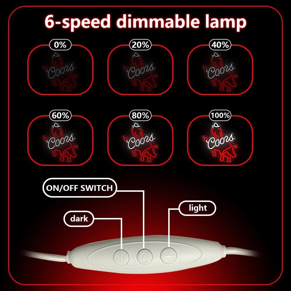 Letrero de Neón LED Coors 35.1x30 cm para Bar y Decoración