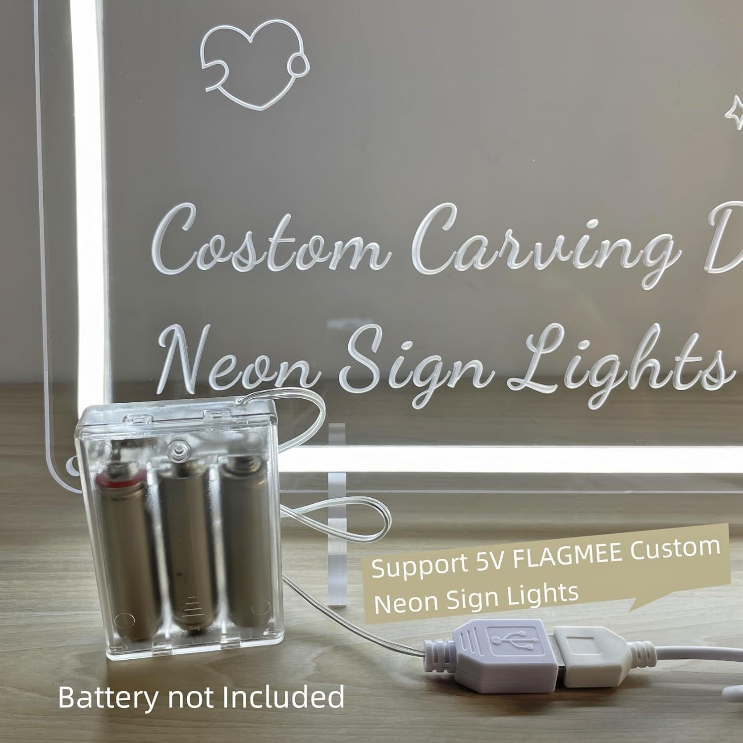 Caja de Batería FLAGMEE para Luces de Neón 5V - AA