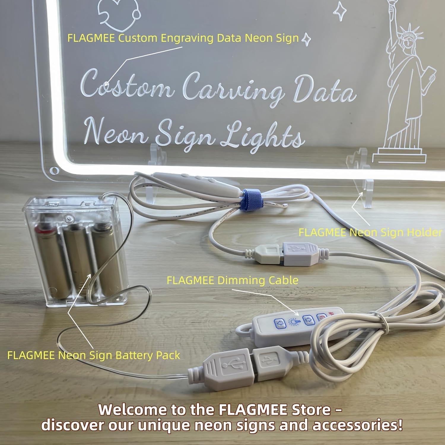 Caja de Batería FLAGMEE para Luces de Neón 5V - AA