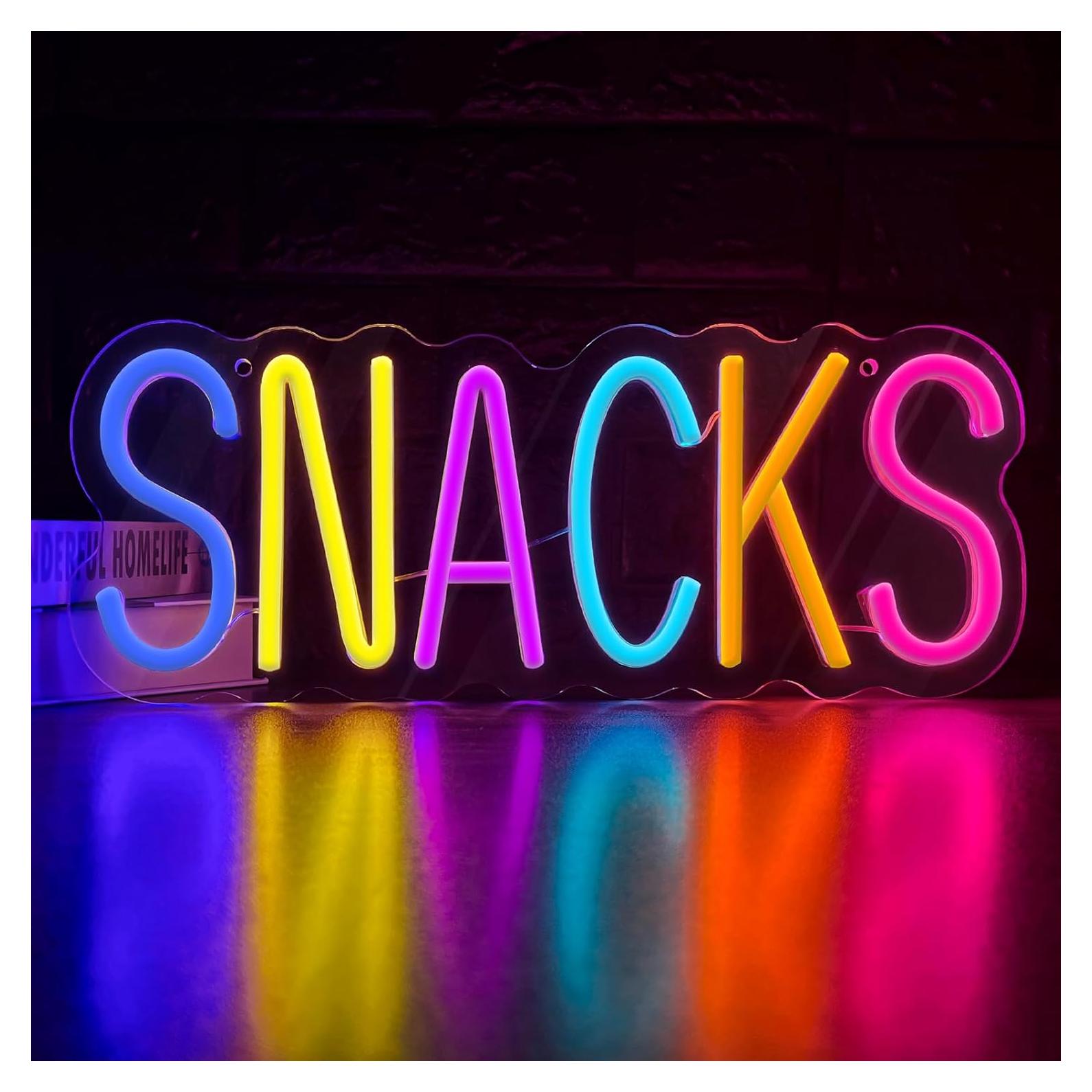 Señal de Neón Snacks NeusWonder 35.56x12.7 cm USB Dimmable
