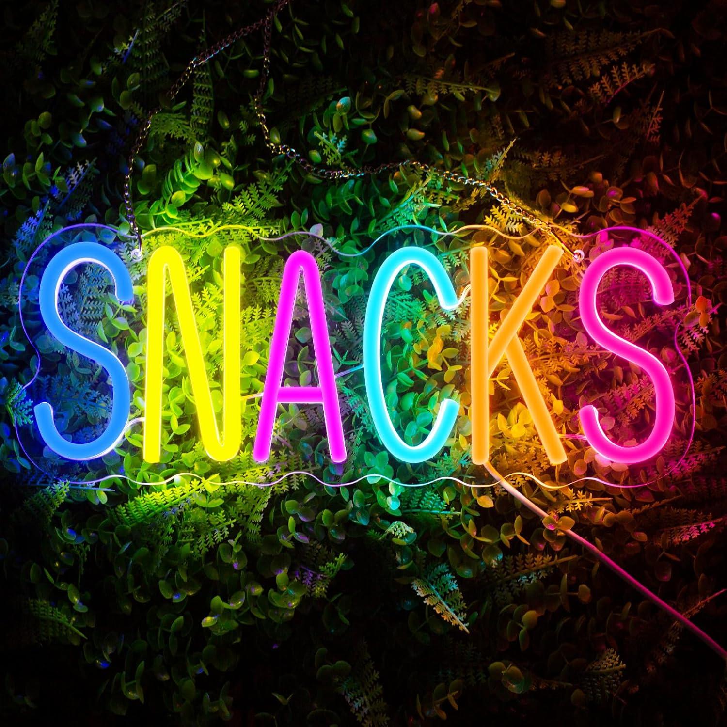 Señal de Neón Snacks NeusWonder 35.56x12.7 cm USB Dimmable