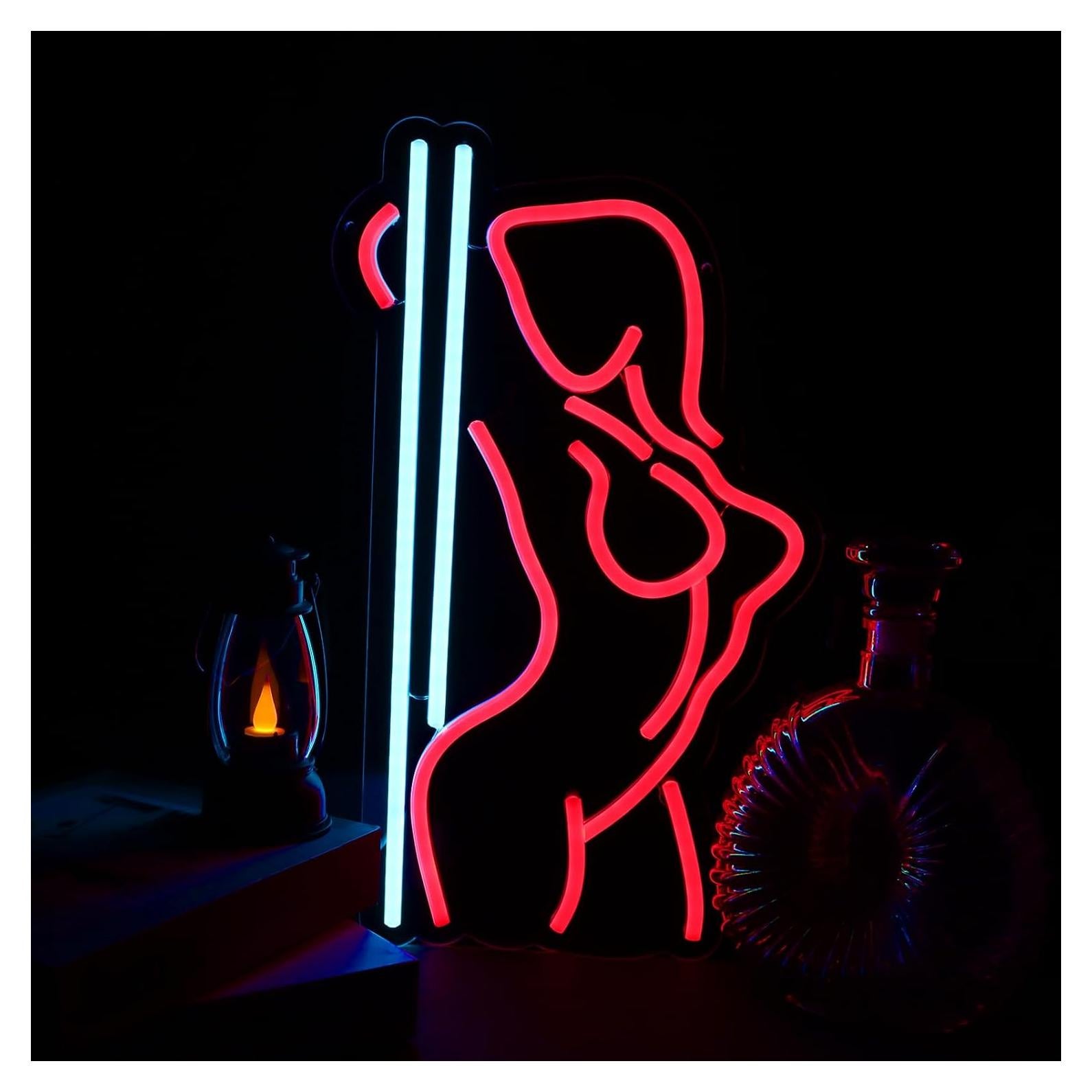 Cartel de Neón Sexy Pole Dance FUENDKF 40x15 cm USB