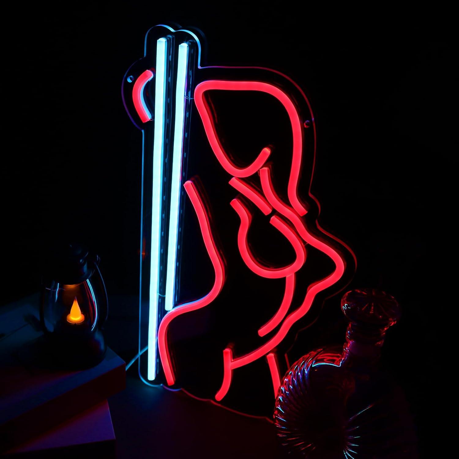 Cartel de Neón Sexy Pole Dance FUENDKF 40x15 cm USB