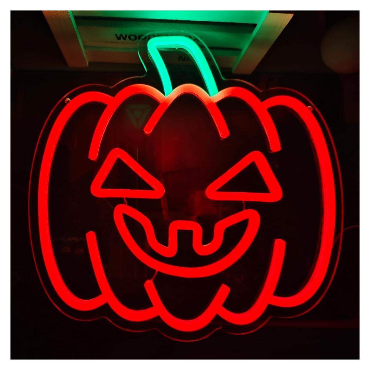 Luz de Neón LED Calabaza Halloween 32cm USB Pedaiah