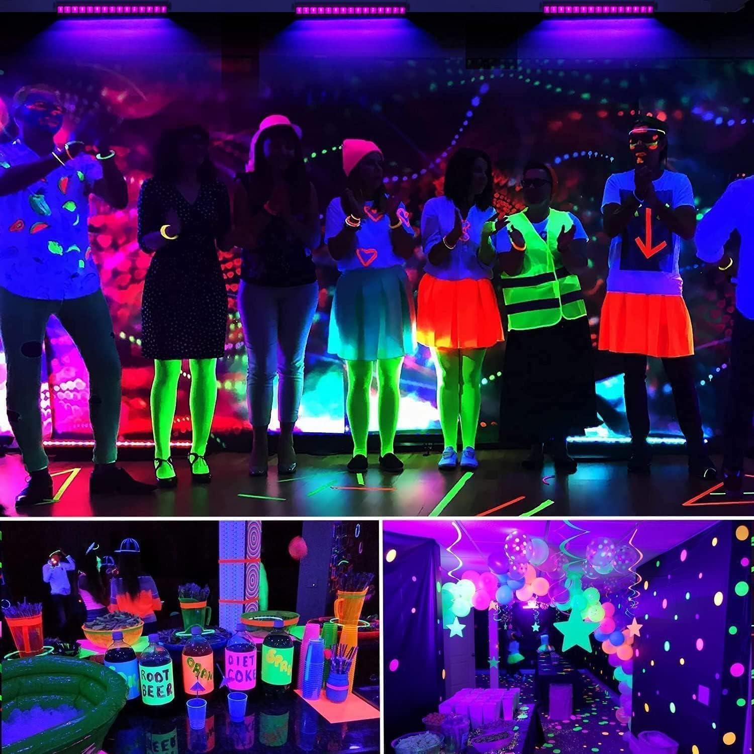 Paquete de 2 luces LED negras YQNLIFA 36W impermeables