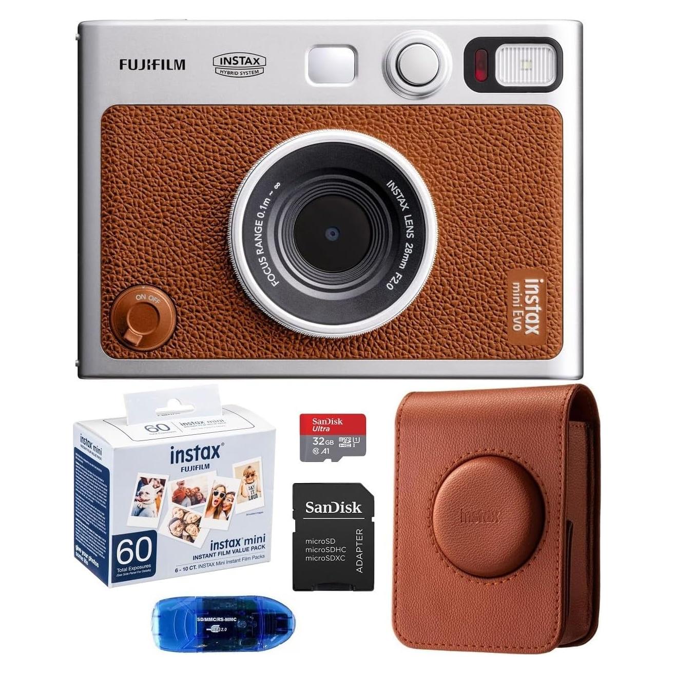Cámara Instantánea Híbrida Fujifilm INSTAX MINI EVO Marrón