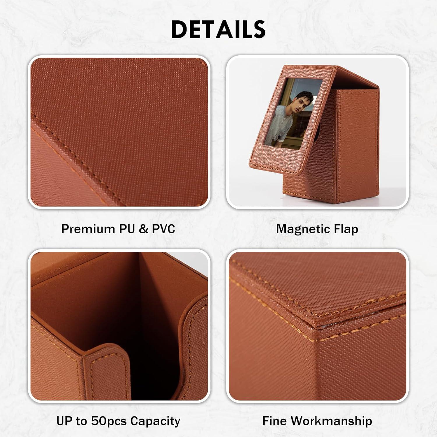 Caja de Almacenamiento para Fotos 2x3 HIYQIN Marrón - 50 Fotos