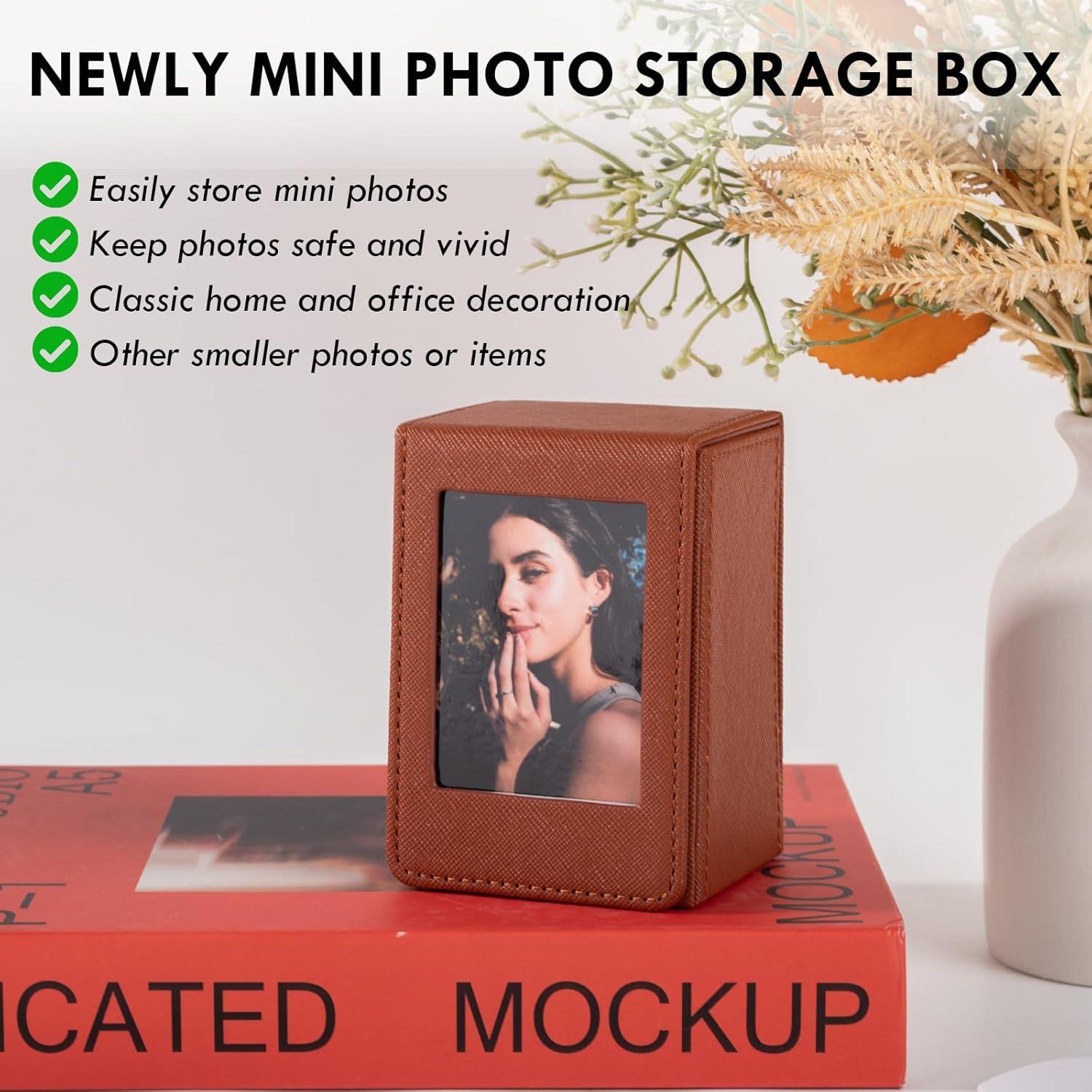 Caja de Almacenamiento para Fotos 2x3 HIYQIN Marrón - 50 Fotos