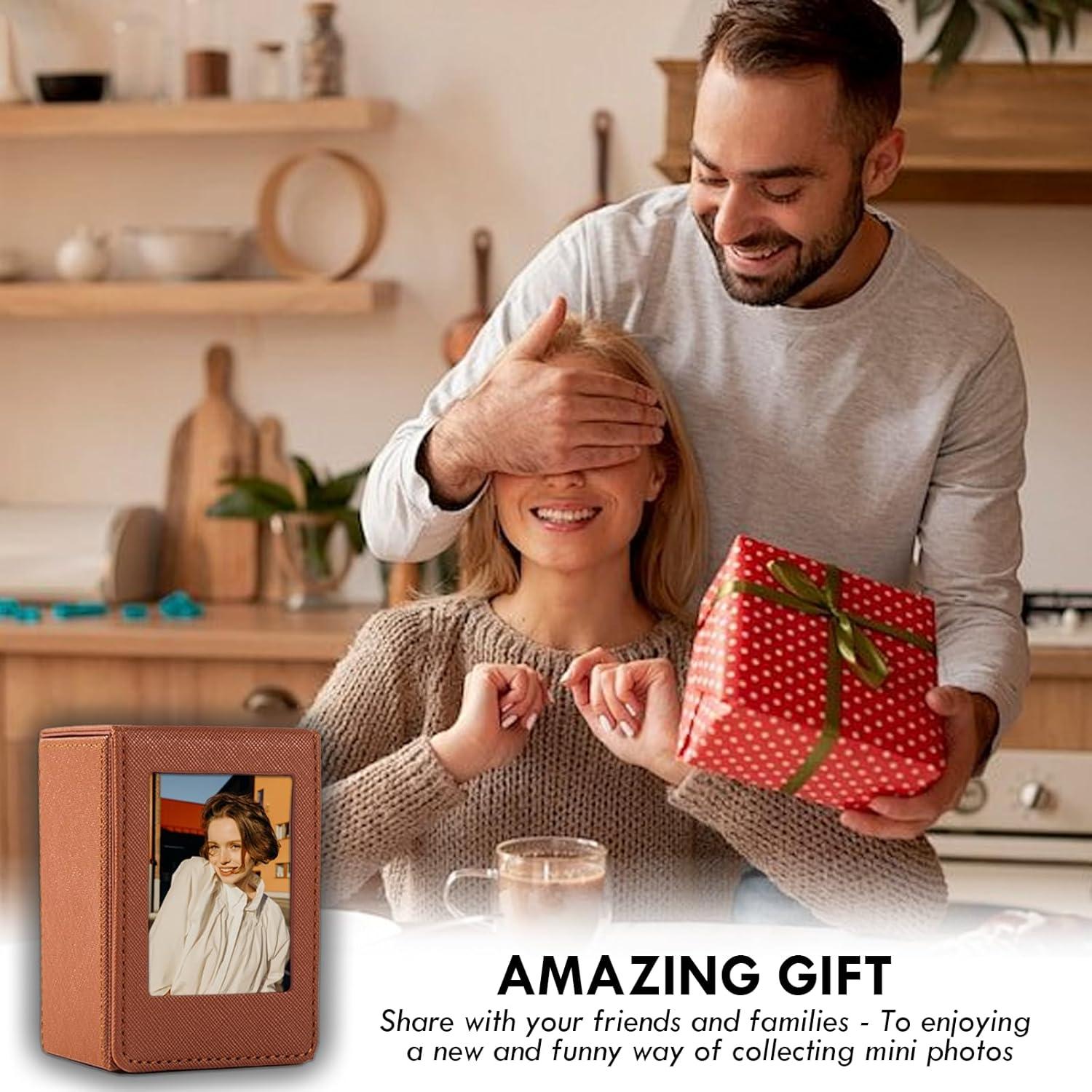 Caja de Almacenamiento para Fotos 2x3 HIYQIN Marrón - 50 Fotos