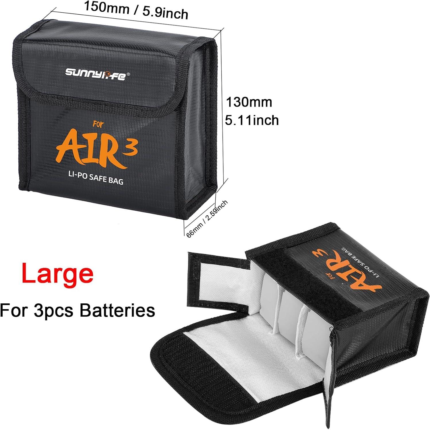 Bolsa de Seguridad Lipo DJI Air 3 - Grande para 3 Baterías