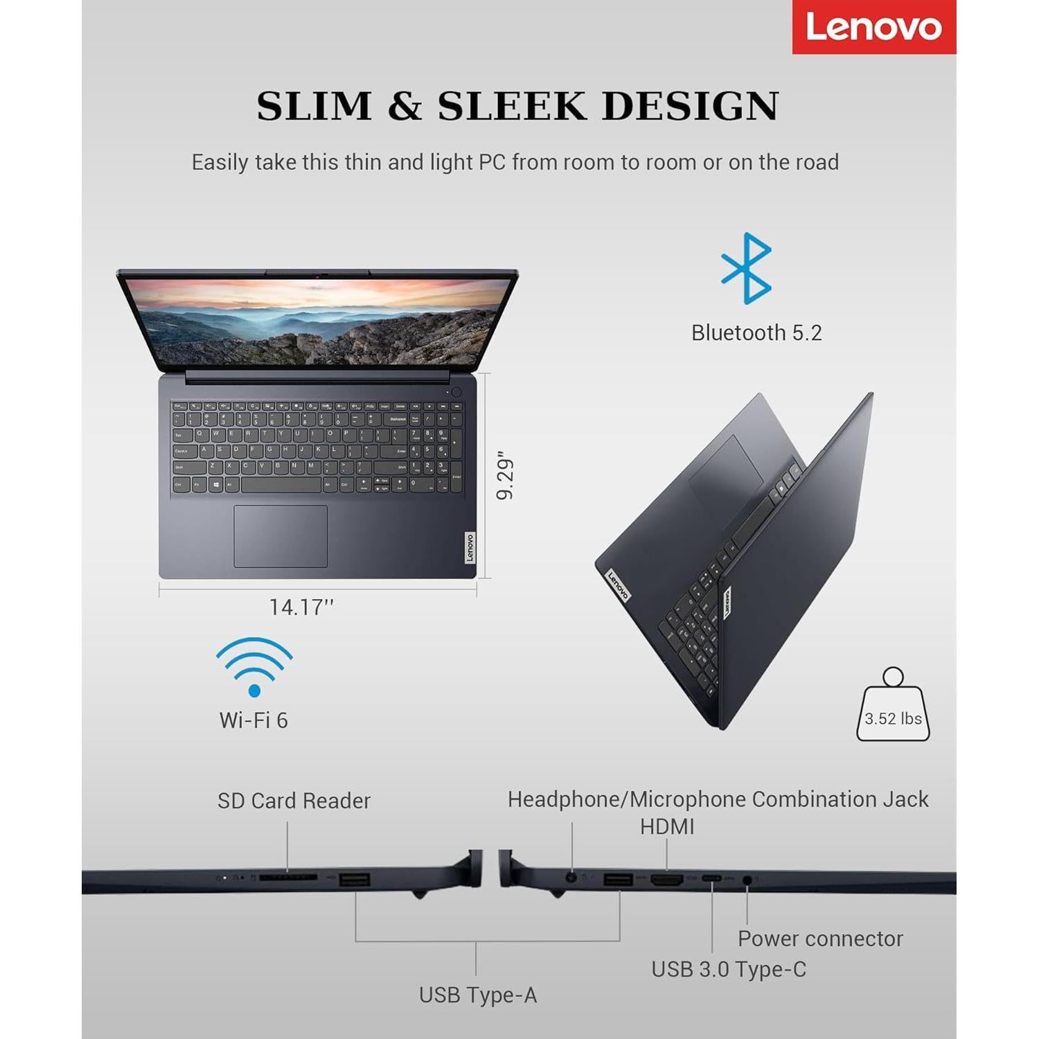 Laptop Lenovo IdeaPad 1 15.6" FHD, Intel Pentium, 36GB RAM, 2TB SSD