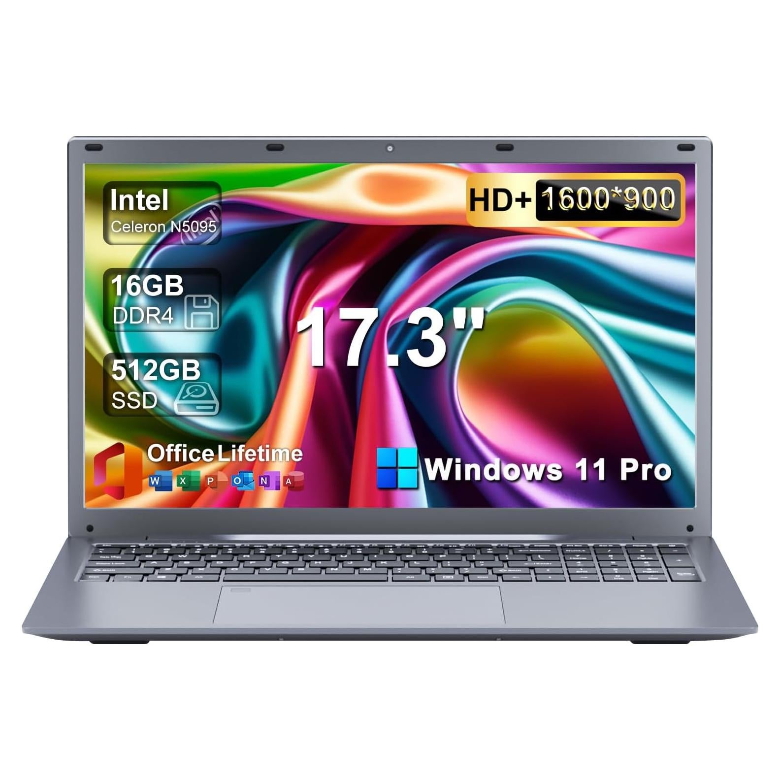 Computadora portátil Soulgenix 17.3" HD+ 16GB RAM 512GB SSD