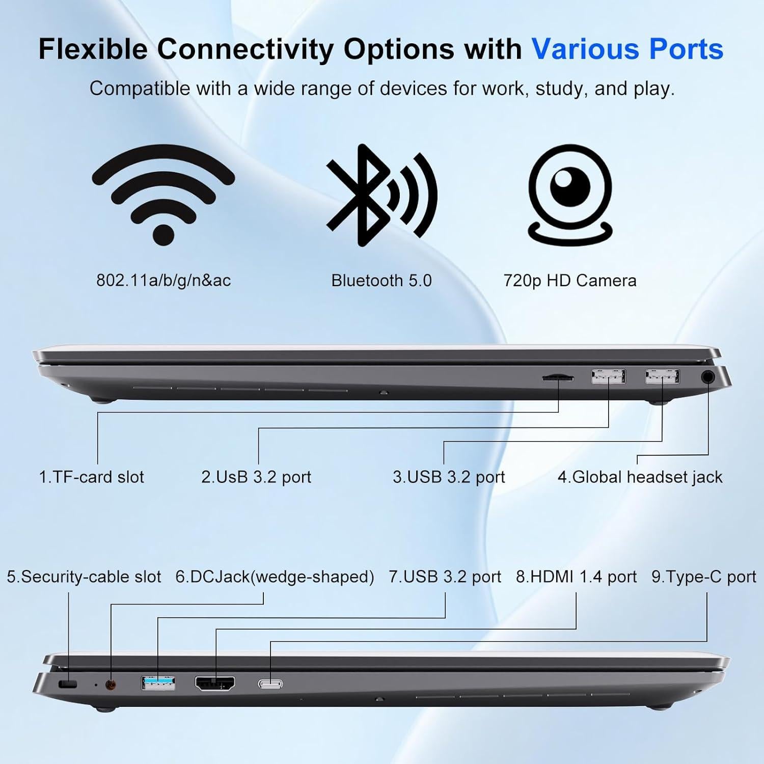 Computadora portátil Soulgenix 17.3" HD+ 16GB RAM 512GB SSD