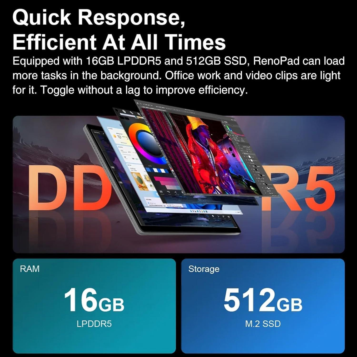 Tableta 2 en 1 HYPERSTRIX AerPad 14" Touch, 16GB RAM, 512GB SSD