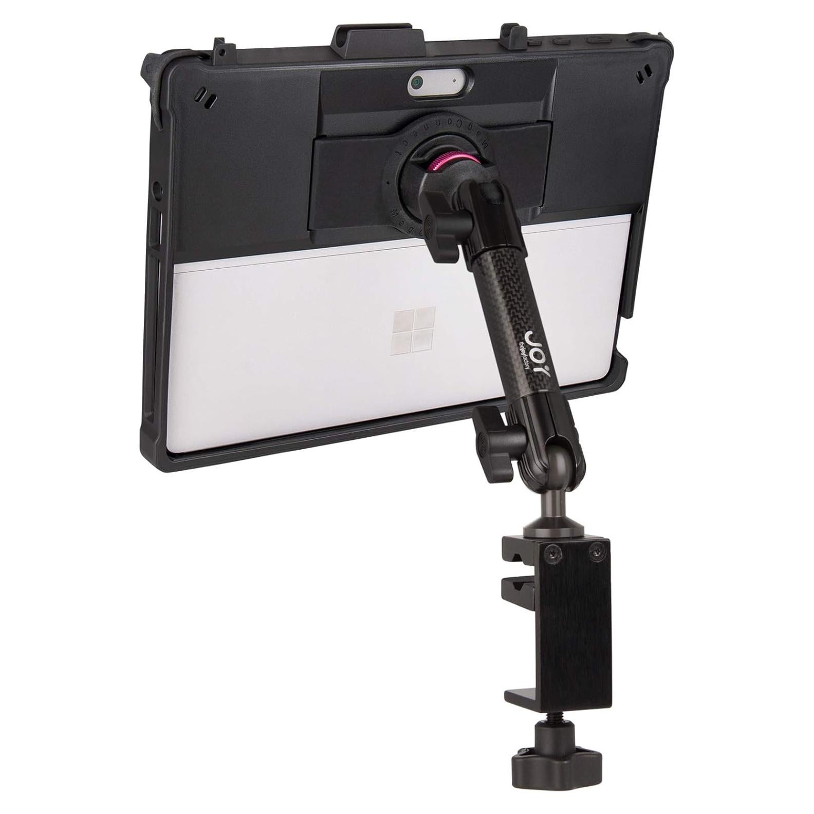 Soporte C-Clamp MagConnect The Joy Factory + Funda aXtion Edge para Surface Go