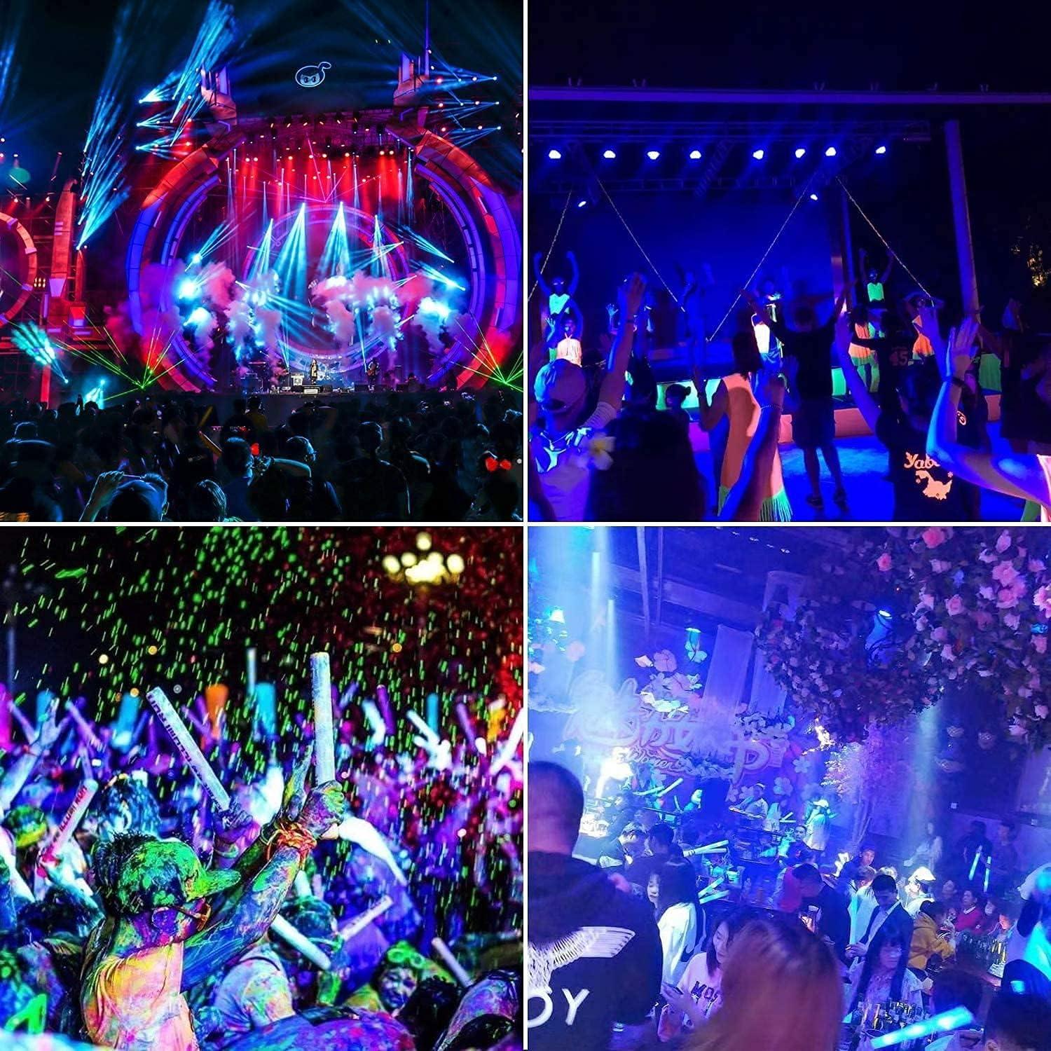 Paquete de 2 luces LED negras 100W IP66 XYCN para fiestas