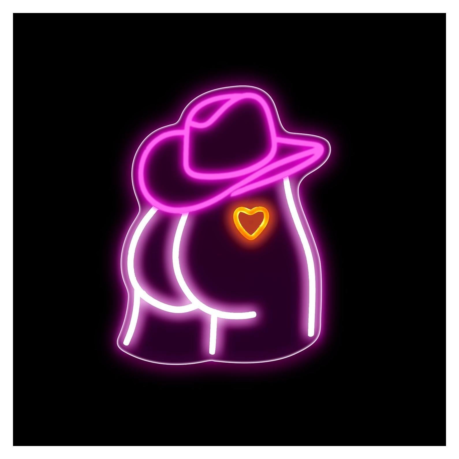 Luz de Neón Sombrero Vaquero Auspical LED USB Rosa/Blanca