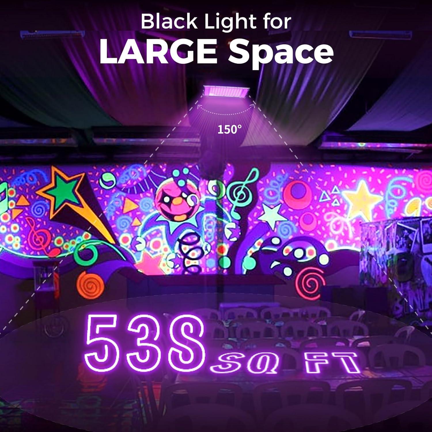 Luz Negra LED 100W AUROHOPE UV 385nm Impermeable IP66 Paquete de 2