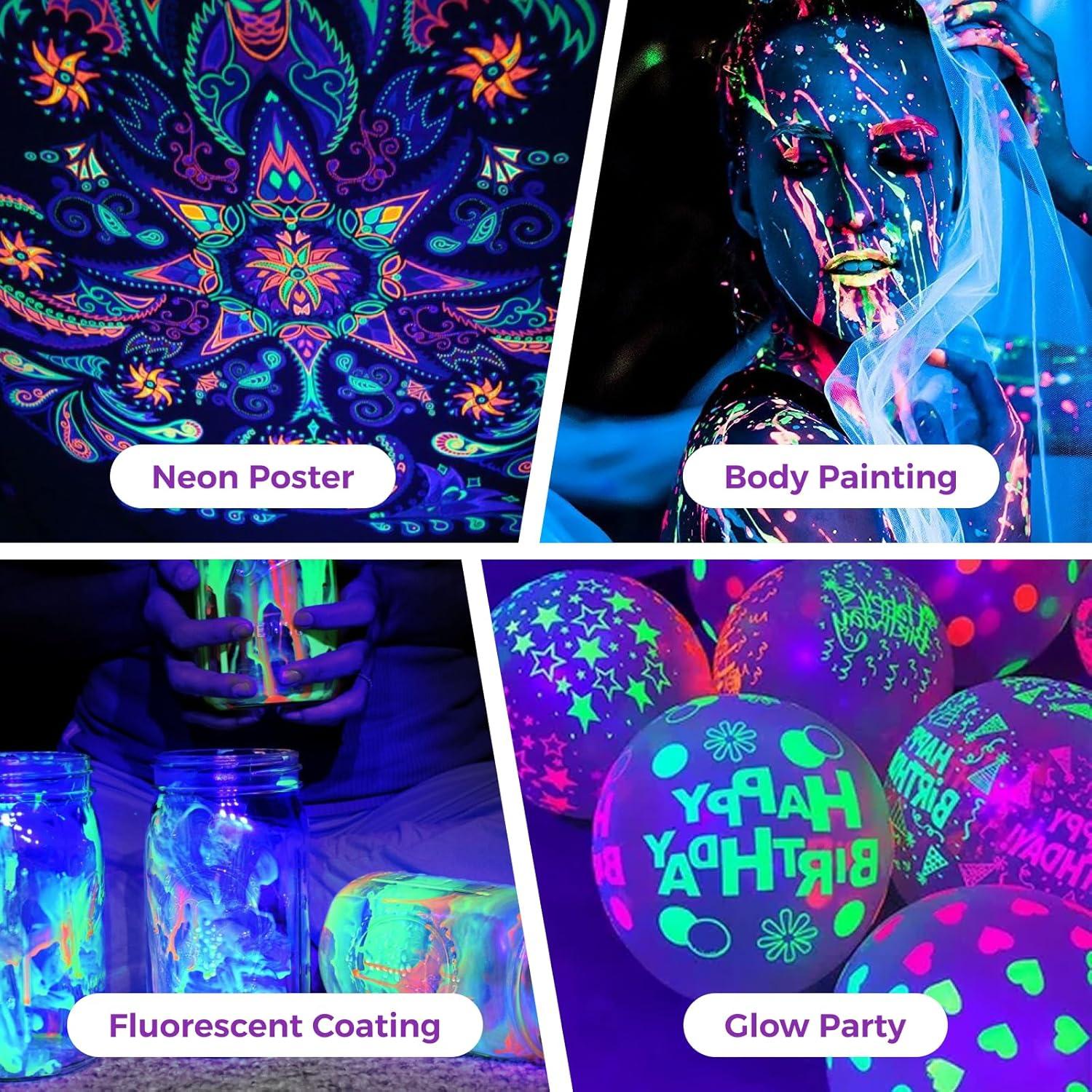 Luz Negra LED 100W AUROHOPE UV 385nm Impermeable IP66 Paquete de 2