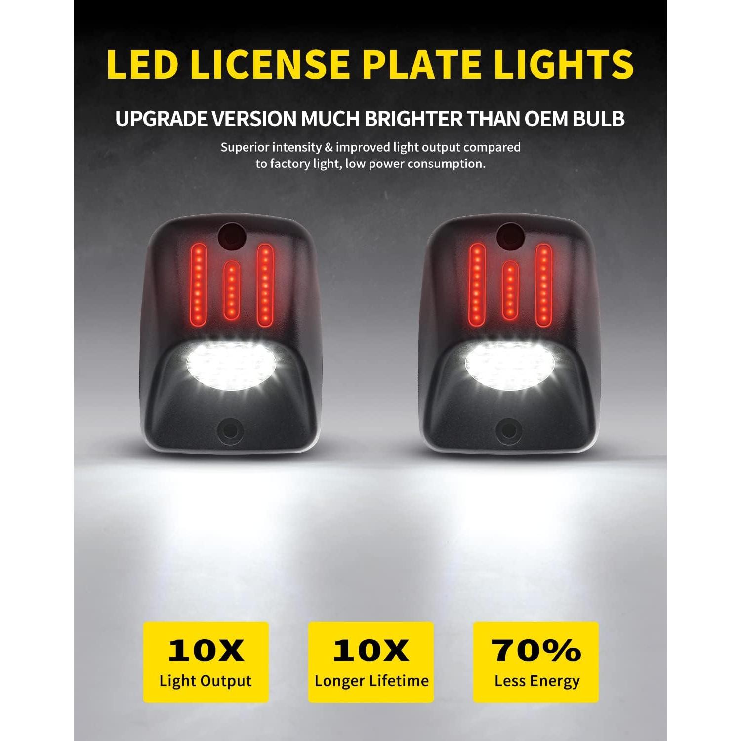 Luces de Placa de Licencia LED Asgohme para Toyota Tacoma 1995-2004