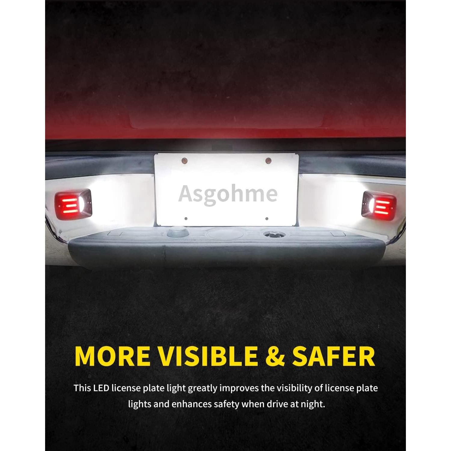 Luces de Placa de Licencia LED Asgohme para Toyota Tacoma 1995-2004