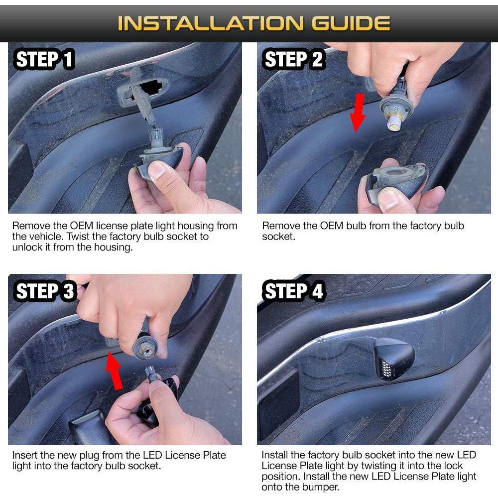 Tubo Neon LED Rojo VIPMOTOZ para Placa de Licencia Cadillac y Chevy