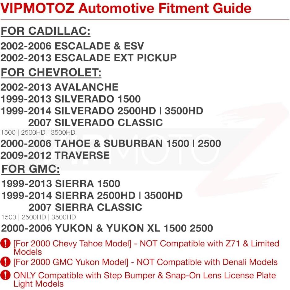 Tubo Neon LED Rojo VIPMOTOZ para Placa de Licencia Cadillac y Chevy