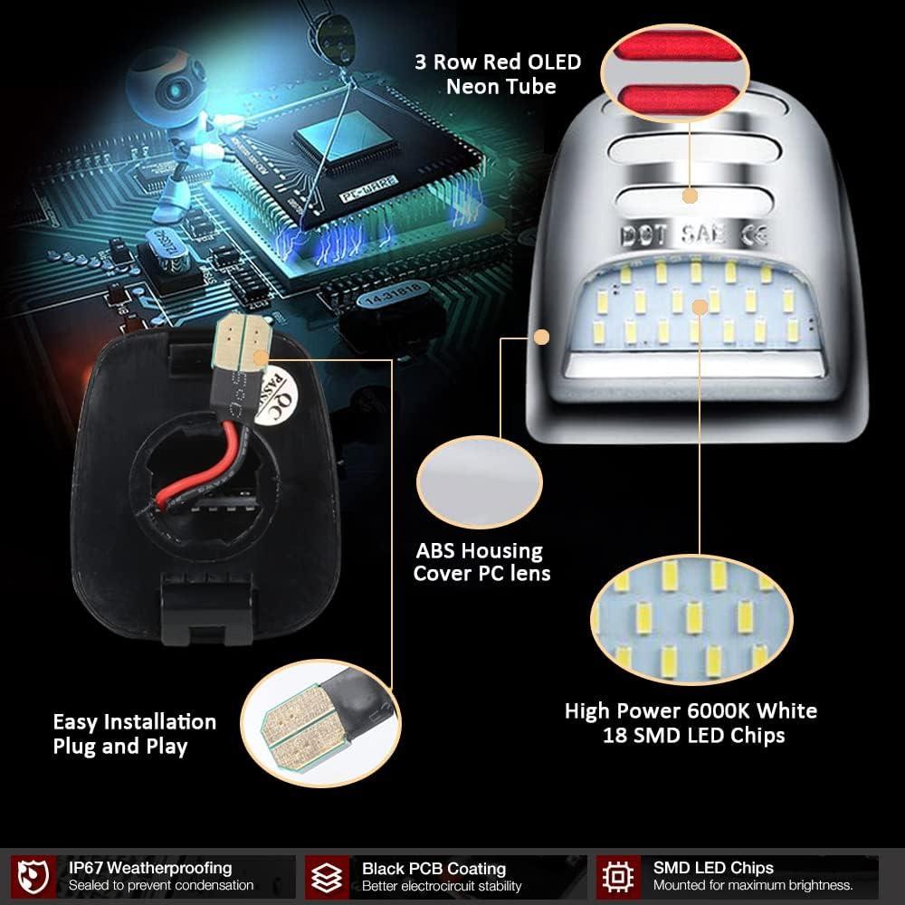 Luz de Placa de Licencia LED Mejorvista Rojo 6000K para Chevy