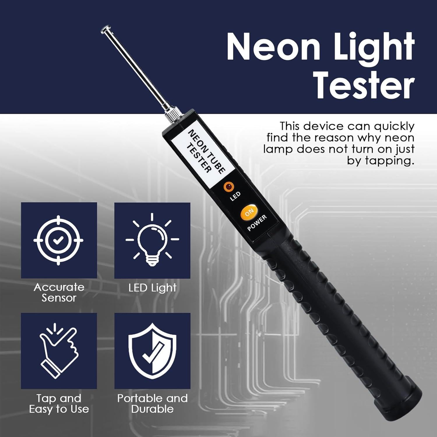 Probador de Neón Portátil JuviPerpric para Tubos Fluorescentes